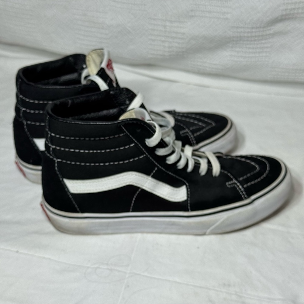 Vans Sk8 Hi Shoes Black Lace Up High Top‎ Sneakers Mens 6.5 Womens 8